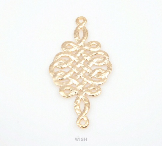 Celtic Rope Connectors in Matte Gold, Rope Charms / MMG-161-C (Large)