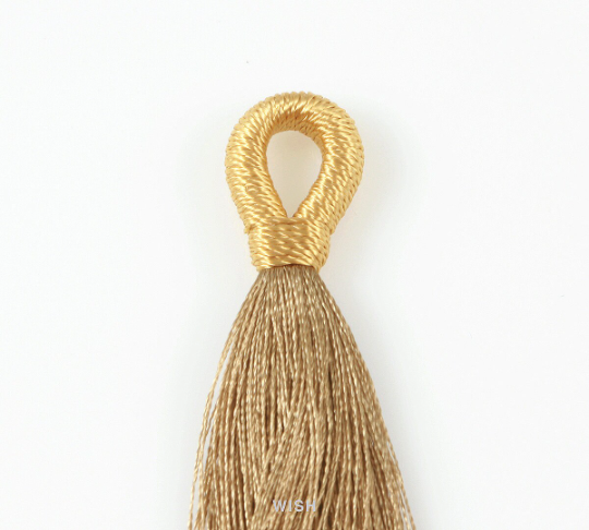 Yellow Green Cotton Thread Tassel, Yellow Green Silk Tassel Earrings / TYGG-008-T