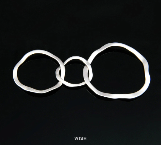 Hoops Pendants in Matte Gold, Hoop Charms / MMG-139-P (1 piece)