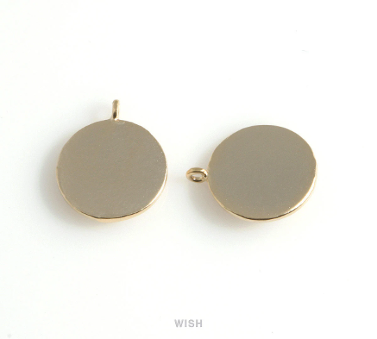 Starfish Disc in Matte Gold, Starfish in Coin Charm / MMG-463-P