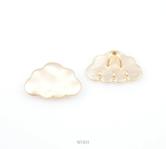 Cloud Pendants in Matte Gold, Cloud Charms / MMG-092-P Inactive