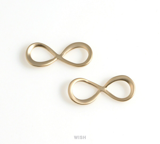 Infinity Pendants in Matte Gold, Infinity Circle Charm / MMG-640-P