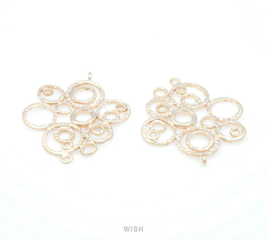 Bubbles Connectors in Matte Gold, Bubbles Charms / MMG-127-C