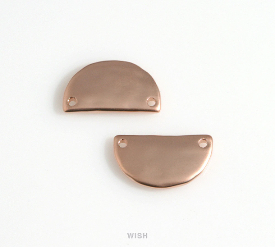Hammered Semicircle Charm in Rose Gold, Hammered Semicircle Pendants / MMRG-632-P