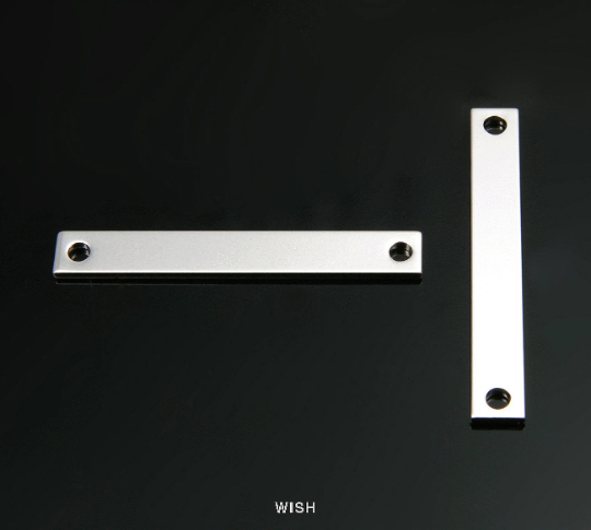 Blank Bar Pendant in Matte Rhodium, Bar Charm /  MMRH-298-P