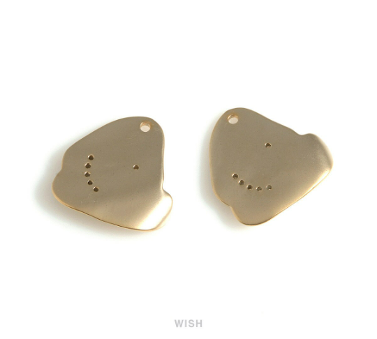 Star and Crescent in Cloud in Matte Gold, Star and Crescent Cubic Zirconia Charms / MMG-668-P