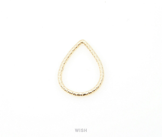 Teardrop Pendants in Gold, Teardrop Outline Charms /MG-006-P (Small)