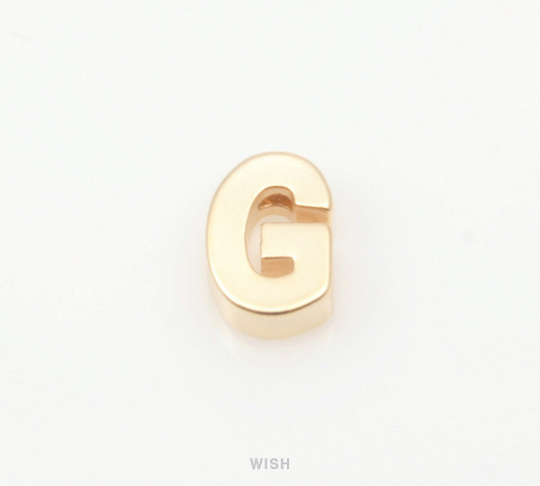 Upper Case Letter "G" in Matte Rhodium, Capital Letter "G" / MMRH-001-B (G)