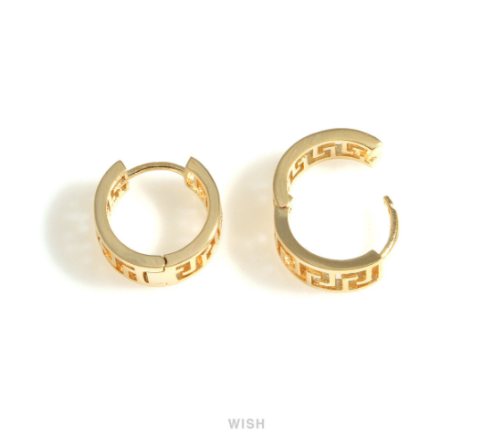 Huggie Hoop Earrings in Gold, Huggie Hoops / MG-727-E