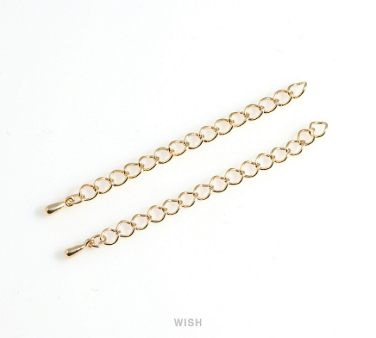 Extender Chains for Necklace or Bracelet in Rose Gold, Removable Extender / FRG-028-C (10 pcs)