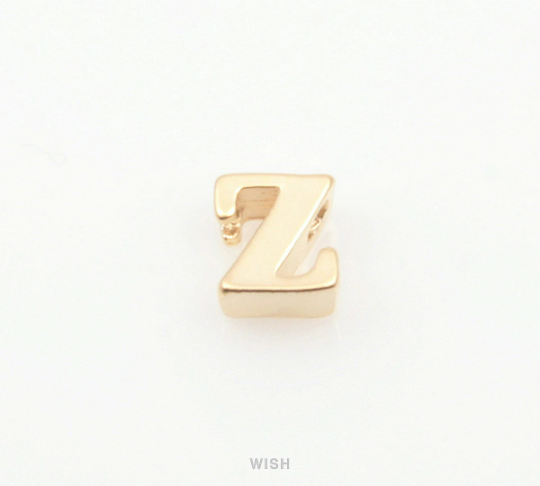 Lower Case Letter "z" in Matte Rhodium, Small Letter "z" / MMRH-002-B (z)