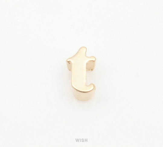 Lower Case Letter "t" in Matte Rhodium, Small Letter "t" / MMRH-002-B (t)