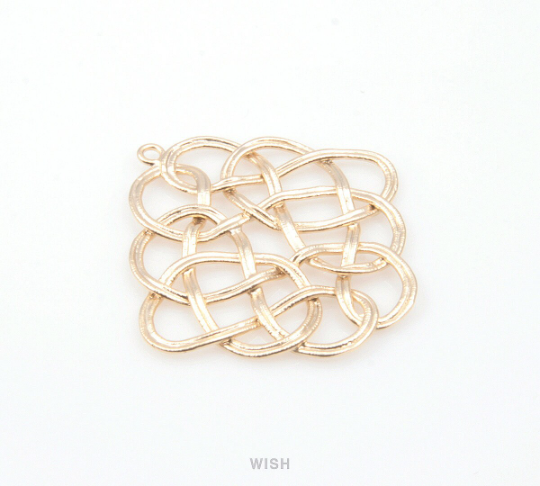 Celtic Line Pendants in Matte Gold, Celtic Charm / MMG-153-P