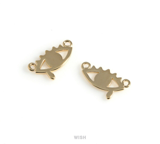 Tear Evil Eye Pendant in Gold, Gold Evil Eye Charm /MG-538-P