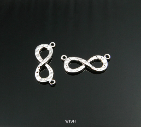 Infinity Pendant in Rhodium, Silver Infinity Necklace Charm / MRH-250-P