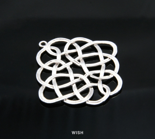 Celtic Line Pendants in Matte Rhodium, Celtic Charm / MMRH-153-P