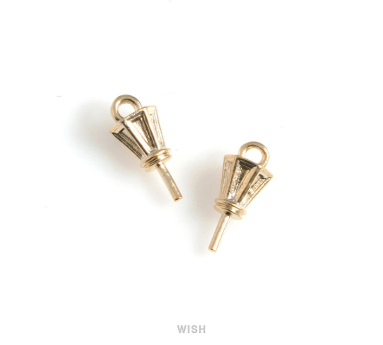 Streetlight Pendants in Matte Gold, Streetlamp Charm / MMG-535-P