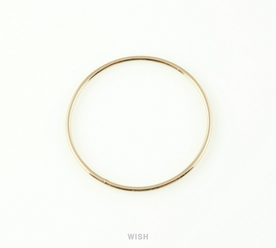 Open Circle Pendant in Rhodium, Open Circle Charm /MRH-419-P (4pcs)