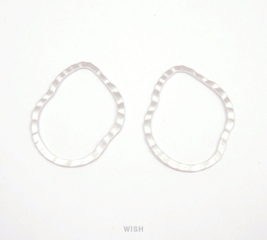 Cloud Outline Pendants in Matte Rhodium, Cloud Outline Charms / MMRH-082-P