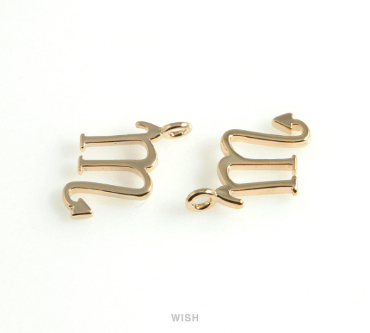 Scorpio Zodiac Sign Pendants in Gold, Zodiac Charm / MG-453-SC