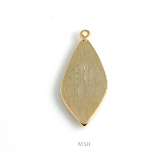 Gray Velvet Pendant in Gold Drop Frame, Gray Velvet Drop Charm /LGYG-487-P