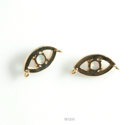 Opal Evil Eye Pendants in Gold, Opal Evil Eye Charm / MG-444-P