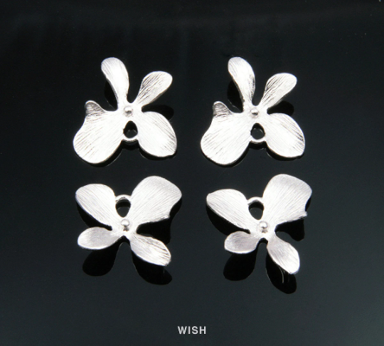 Orchid Petal Pendant in Matte Rhodium, Middle Orchid Petal / MMRH-070-P