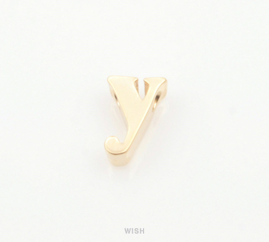 Lower Case Letter "y" in Matte Rhodium, Small Letter "y" / MMRH-002-B (y)