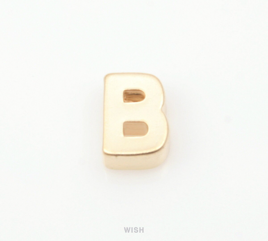 Upper Case Letter "B" in Matte Rhodium, Capital Letter "B" / MMRH-001-B (B)