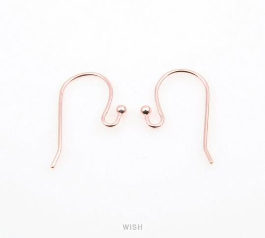 10pcs Ball Hook Earrings in Rose Gold, Ball Hook Earrings /FRG-012-E