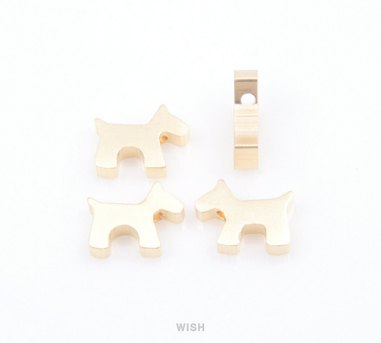 Puppy Beads Pendants in Matte Gold, Dog Beads / Matte Gold / MMG-067-B