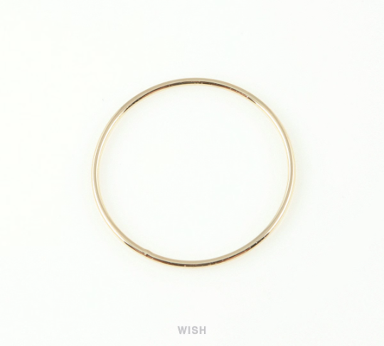 Open Circle Pendant in Rose Gold, Open Circle Charm / MRG-419-P (4pcs)