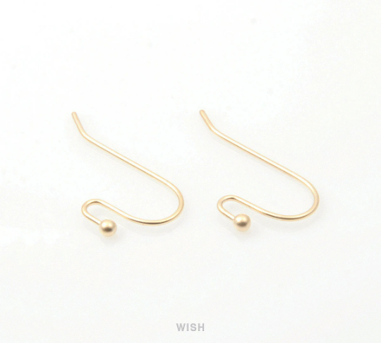 10pcs Ball Hook Earrings in Matte Gold, Ball Hook Earrings / FMG-007-E