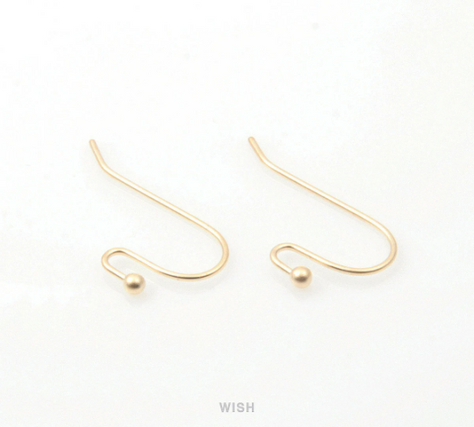 10pcs Ball Hook Earrings in Matte Gold, Ball Hook Earrings / FMG-007-E