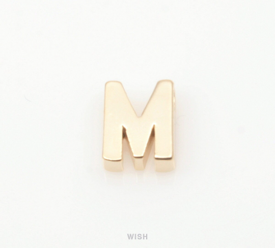 Upper Case Letter "M" in Matte Gold, Capital Letter "M" / MMG-001-B (M)