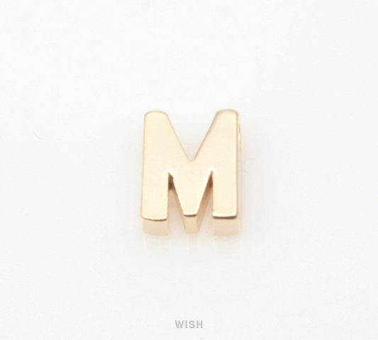 Upper Case Letter "M" in Matte Gold, Capital Letter "M" / MMG-001-B (M)