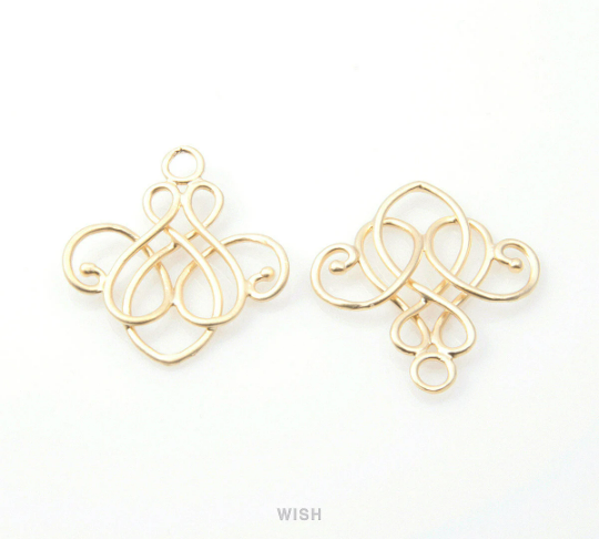 Chandelier Theme Pendants in Matte Gold, Chandelier Charms /MMG-176-P