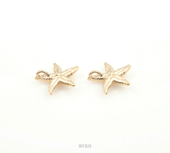 Starfish Pendant in Matte Gold, Starfish Charm / MMG-199-P