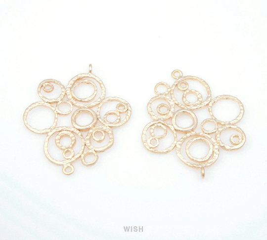 Bubbles Connectors in Matte Rhodium, Bubbles Charms / MMRH-127-C