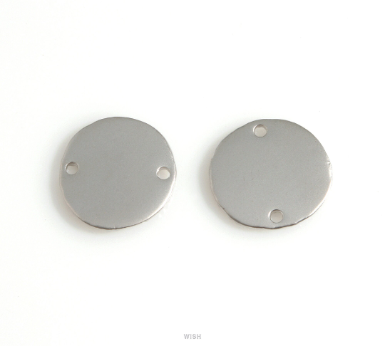 Rough Disc Pendant in Matte Rhodium, Rough Surface Coin / MMRH-615-P