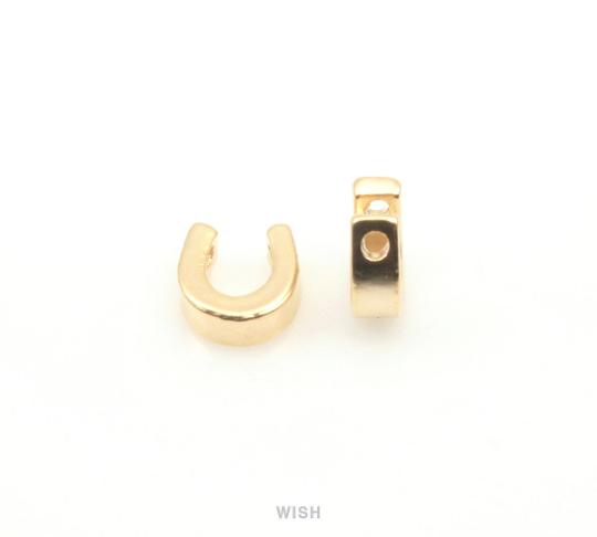 Horse Shoe Pendant in Matte Gold, Horse Shoe Charm / MMG-227-P