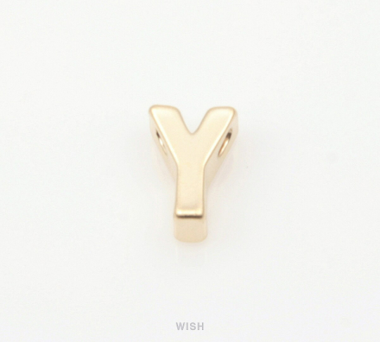 Upper Case Letter "Y" in Matte Rhodium, Capital Letter "Y" / MMRH-001-B (Y)