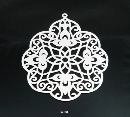 Gothic Theme Pendants in Matte Rhodium, Gothic Charm / MMRH-150-P