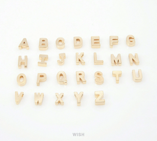 Upper Case Letter "D" in Matte Gold, Capital Letter "D" / MMG-001-B (D)