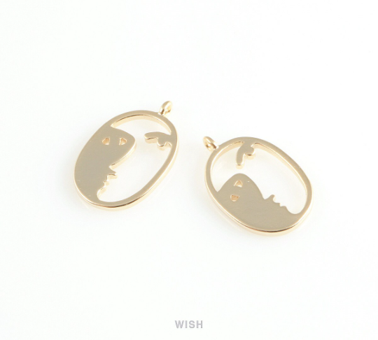 Crescent Pendants in Matte Gold, Crescent Charm / MMG-405-P