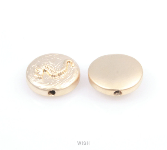 Sea Horse Beads Pendants in Matte Gold, Sea Horse Beads / MMG-064-B