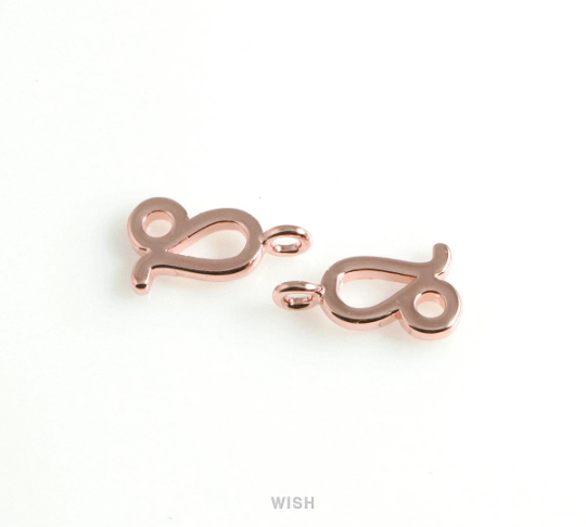 Leo Zodiac Sign Pendants in Rose Gold, Zodiac Charm / MRG-453-LE