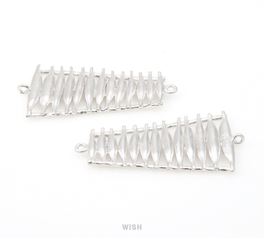 Ladder Connectors in Matte Rhodium, Ladder Charm / MMRH-074-C