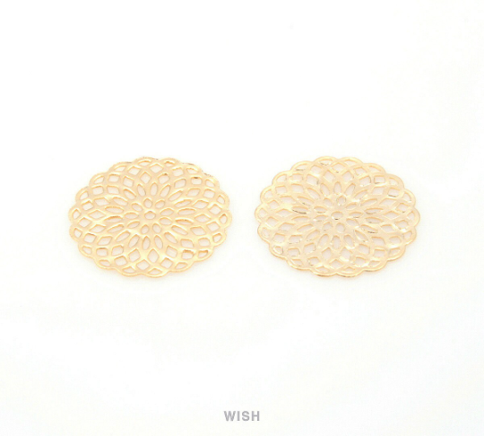 Geometry Circle Pendants in Matte Gold, Geometry Circle Charm / MMG-169-P