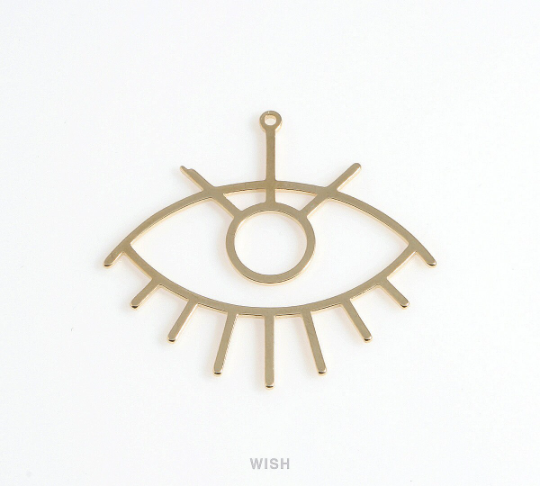 Evil Eye Pendant in Gold, Evil Eye Charm / MG-555-P